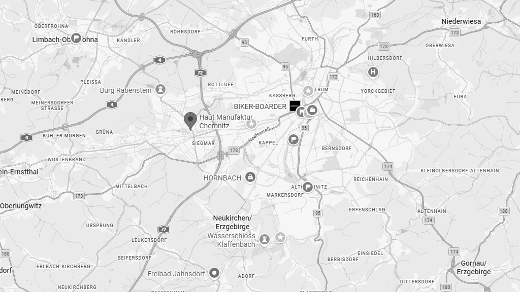 Anfahrt Hautmanufaktur Chemnitz